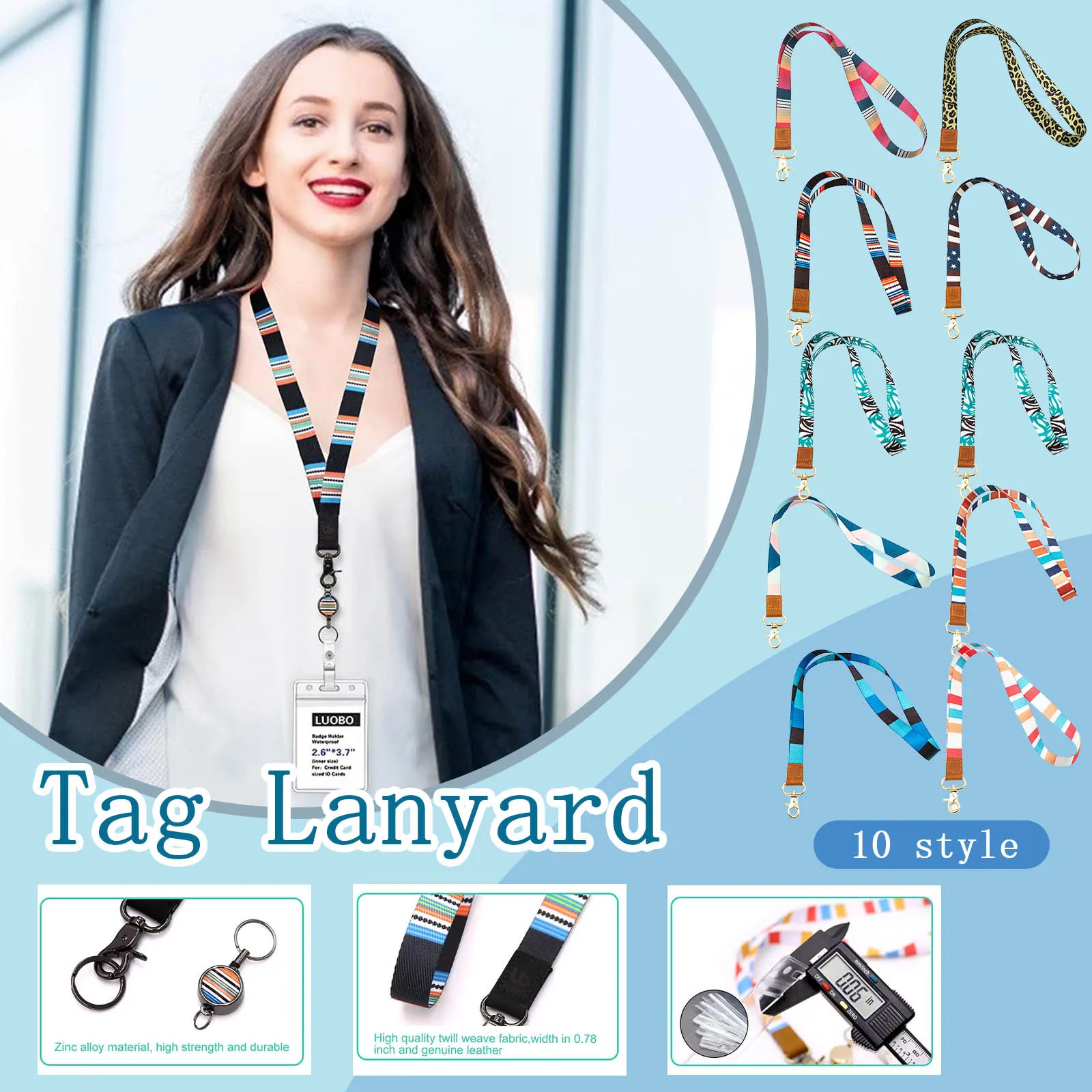 

Выдвижной шнурок с бейджем, шейный ремешок для ID карты, мобильного телефона, подвесной ключ для работника, веревка для рабочего удостоверен...