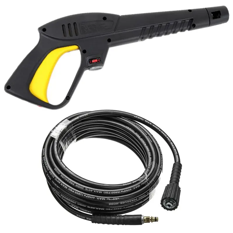 

1Pcs High-Pressure Cleaner Car Wash Spray-Gun Plug-In & 1Pcs 8 Meters High Pressure Water Cleaning Hose Pure Copper