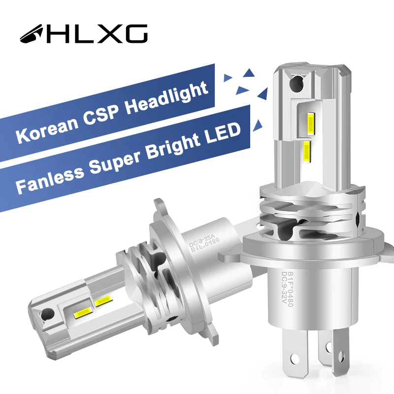 Светодиодные лампы HLXG для автомобильных фар H4 CSP 12 В 6000 К лм|Передние LED-фары авто| |
