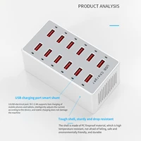 usb charging station convenient 12 ports multi usb charger for smartphones power bank tablet computer wall fast charging adapter