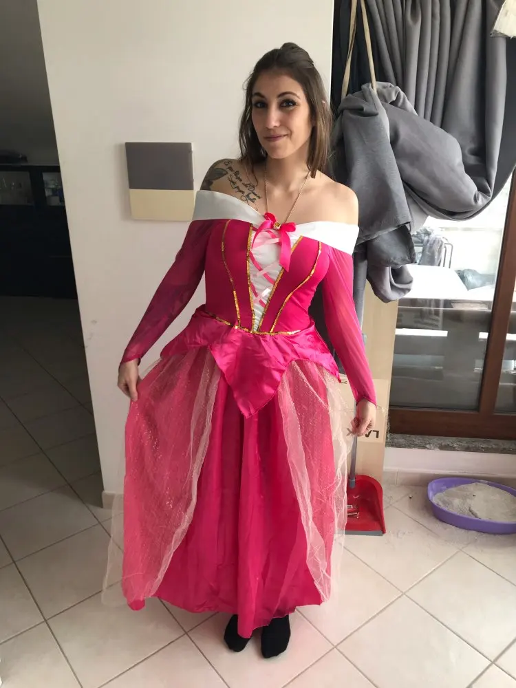 Fairy сказочная Аврора платье принцессы для женщин с длинным рукавом Спящая красавица принцесса костюм для взрослых на Хеллоуин праздничное нарядное платье