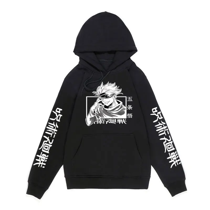 

Anime Jujutsu Kaisen Gojo Satoru Manga Hoodies Man Women Unisex Pullover Fleece Warm Sweatshirt Harajuku Dropship Clothes XXXL