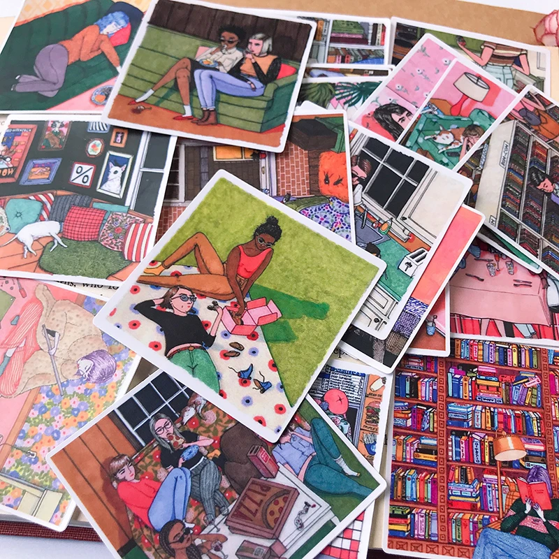 24 шт. милые девушки обучения за рубежом Стикеры s ремесла и Скрапбукинг