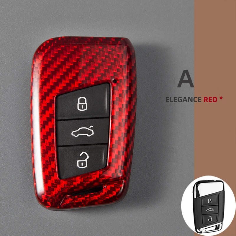 

Suitable for Volkswagen Suit Volkswagen Golf VII Mk7 Tiguan AD1 Passat B8 Suit Carbon Fiber Car Key Case Chain Remote Protection