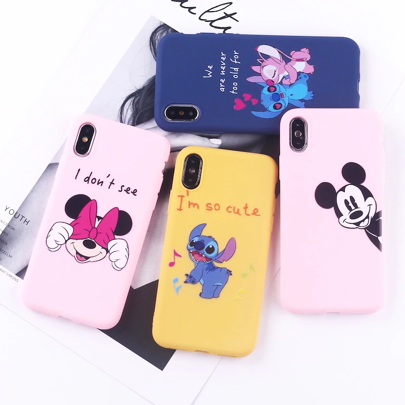 

Lilo and Stitch Iphone 12 Iphone 11 Case Cover Disney Cartoon Anime Figures for Girls