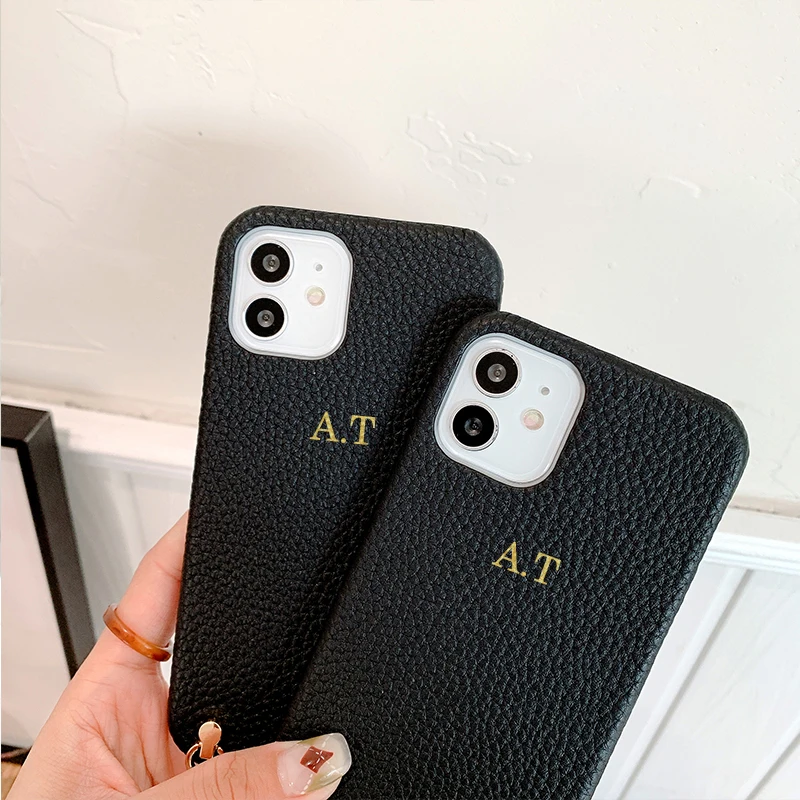 Custom Initial Name Crossbody Strap Cord Luxury Crocodile Leather Phone Case For iphone 14 14ProMax 14Plus 13Promax 13 12 1Cover