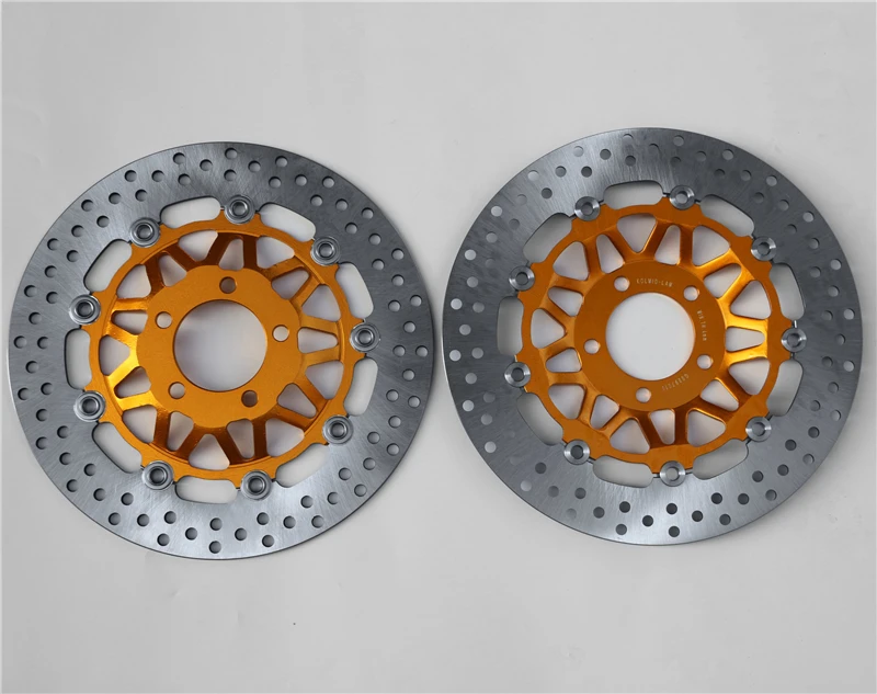 Плавающий ротор дисковых передних тормозов для мотоцикла Suzuki RG125 Gamma& Bandit GSF250 GJ77A RGV250 GSX-R400 GK76A - Цвет: A pair