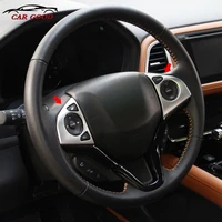 abs matte car steering wheel button frame cover trim sticker car styling for honda hrv hr v vezel lhd 2015 2016 2017 accessories