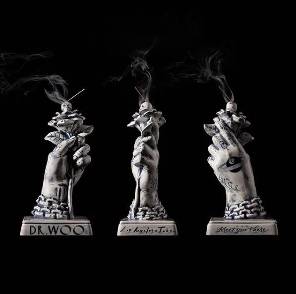 

Японское аниме студийное Трендовое украшение в виде соседа розы череп курильница NBHBAP художественное украшение экшн-фигурка игрушка кукла ...