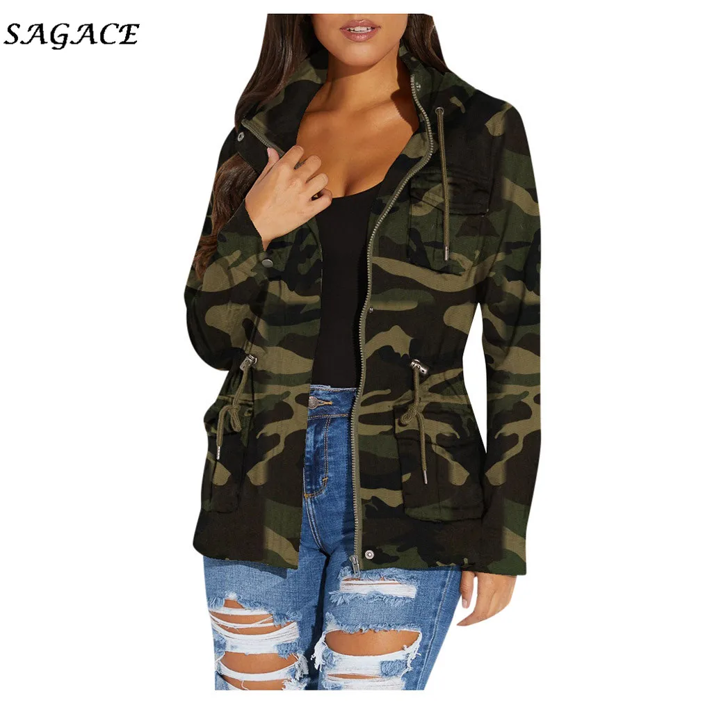 Одежда Sagace пальто женская мода зима-весна на молнии военный Анорак куртка с