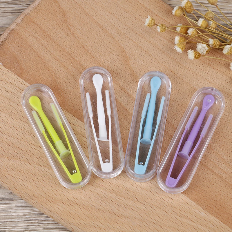 

2Sets Eyes Care Portable Contact Lens Inserted Remover Contacts Silicone Tweezers Suction Holder Stick Tool Random Color