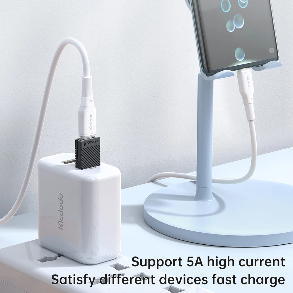 Mcdodo USB C To USB A OTG Adapter Type C Male To Female Data Converter 5A Fast Charging QC4.0 For laptop Phone Headset Connector