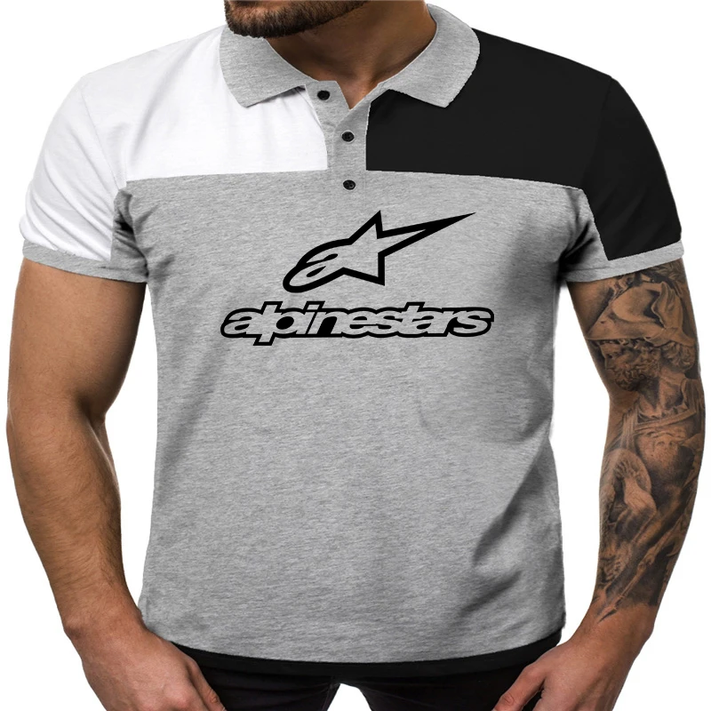 

2021 Alpinestar Printing Fashion Summer New Style Mens Casual Short-Sleeved T-Shirt Personality Breathable Jogging Sweatshirt
