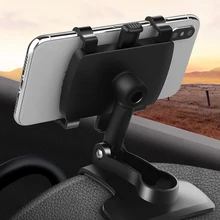 XMXCZKJ HUD Universal Car Dashboard High Elasticity Mobile Phone Holder Rotatable Car Clip Holder For iphone 11 Xiaomi 9 Samsung