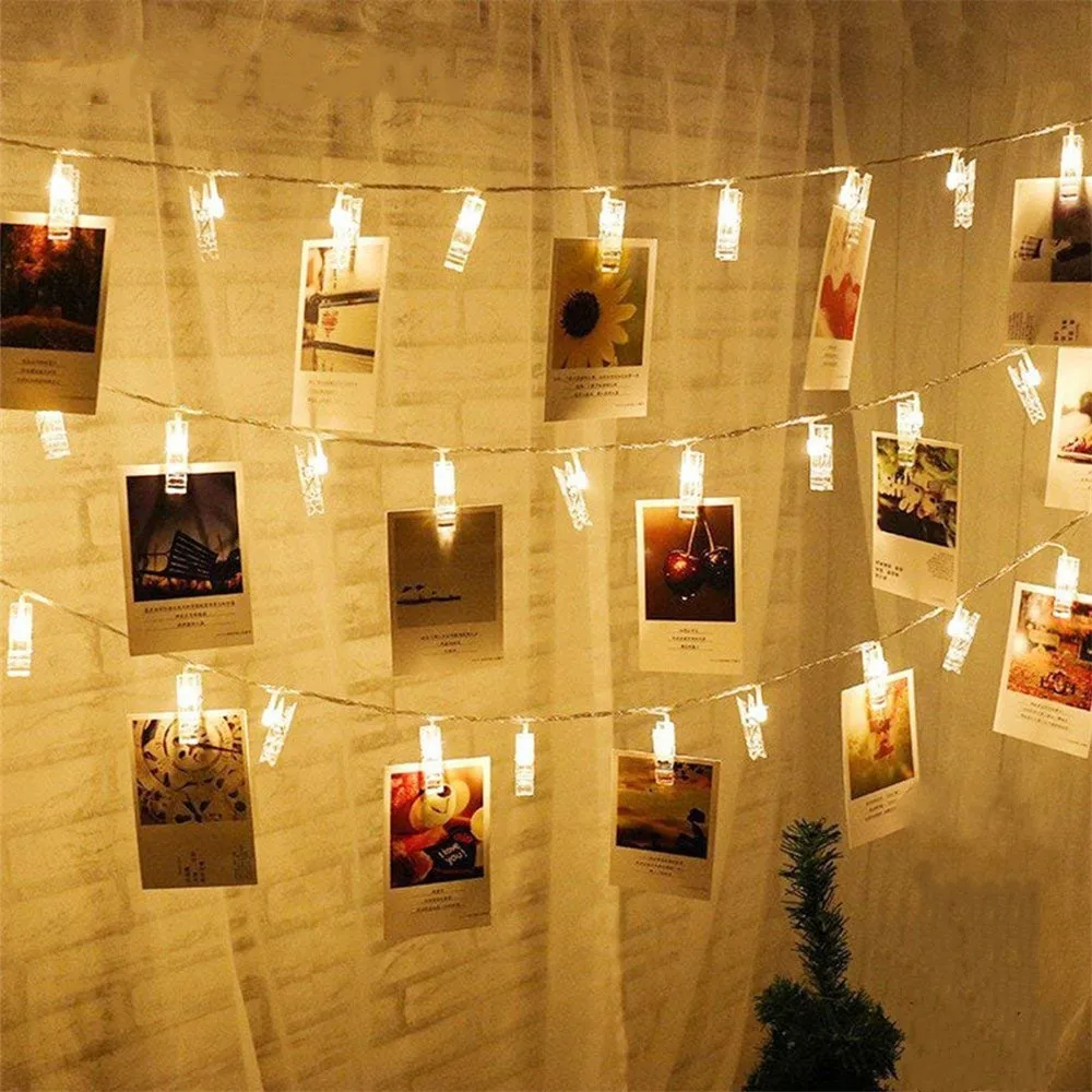 40 светодиодных гирлянд 4 2 м декоративные гирлянды сделай сам с зажимом для фото