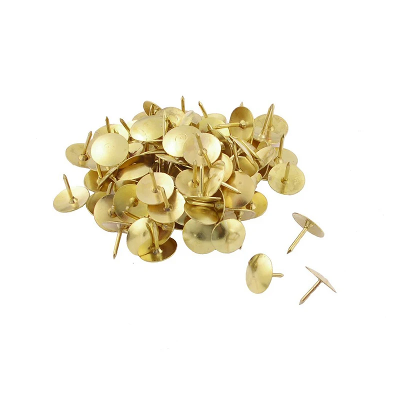 100 шт Упаковка офисные золотые Tone Thumbtacks|Булавки| |