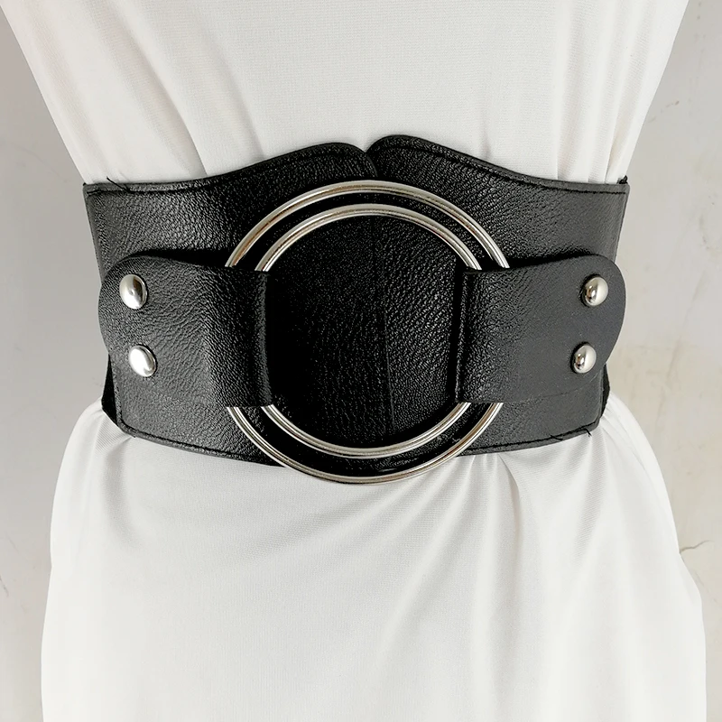 

Plus size corset belt elastic wide belts for women punk chain cinturon mujer stretch coat dress cummerbunds big ceinture femme