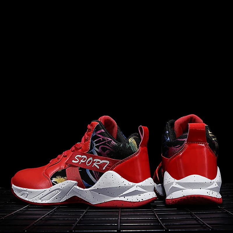 

WaterMonkey Man High-top Basketball Shoes Men's Cushioning Light Basketball Sneakers Anti-skid Breathable Outdoor Sports Shoes