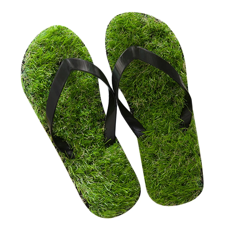 Забавные тапочки травяные лужайки вьетнамки для мужчин и женщин Летняя мода