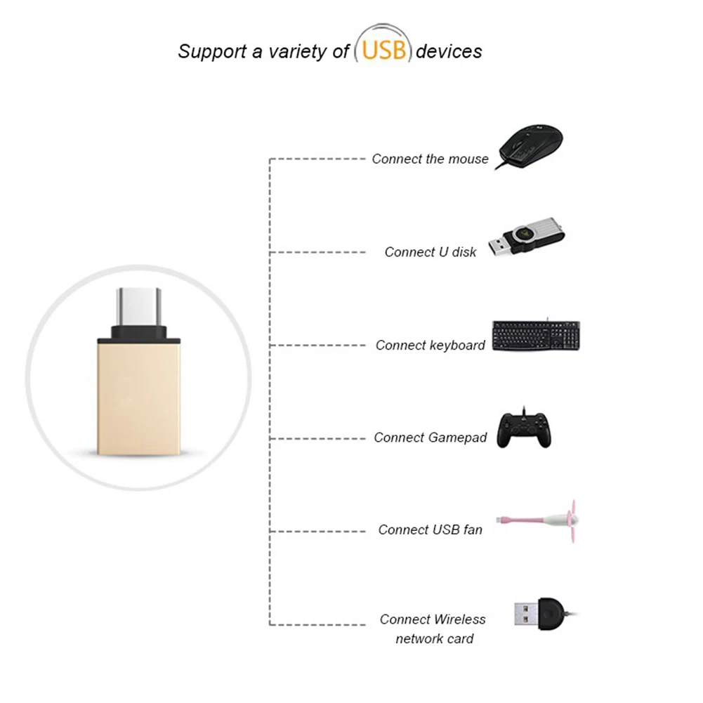 Переходник типа C с разъемом Папа-USB на USB 3 0 мама OTG переходник для телефонов Android