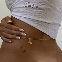 sweet sexy butterfly pendant belly chain fashion cute body waist chain beach body jewelry gifts