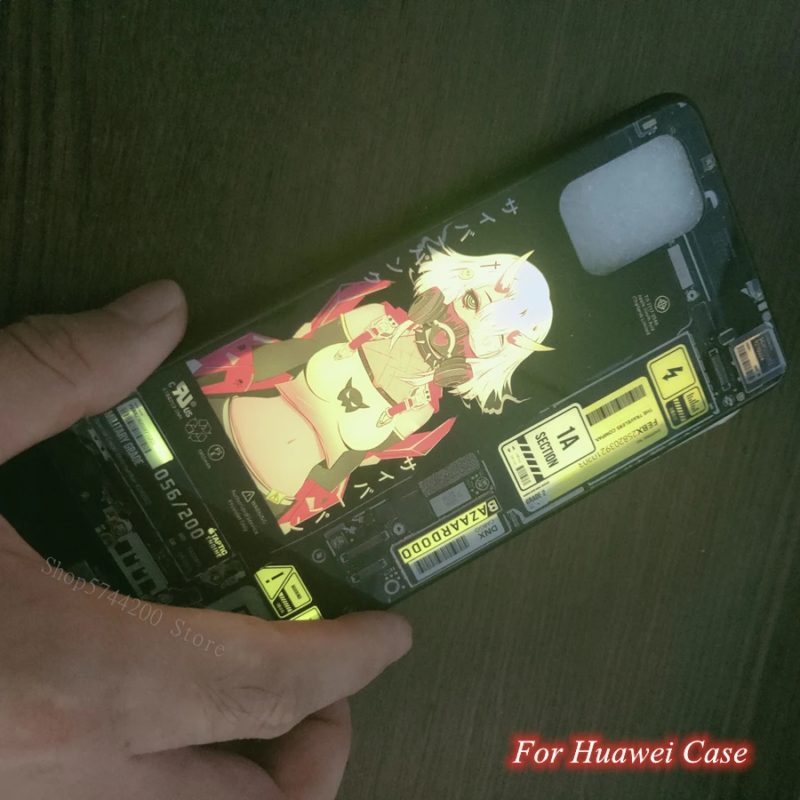 Чехол-бампер со светодиодной подсветкой для телефона Huawei P40 30 20 Pro Mate 40 Honor 9X 8X -