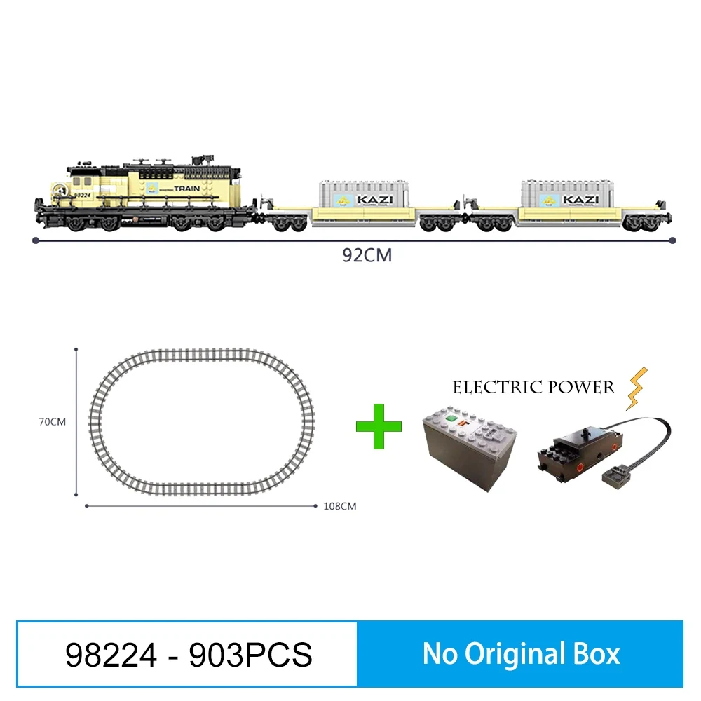 Серия Technic Экспресс высокоскоростные поезда треки мощность фигурки DIY Развивающие строительные блоки наборы игрушки для детей творческие подарки - Цвет: 98224 Without Box