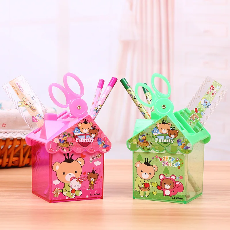 1 шт. творческий мультфильм рисунок домика ручка держатель для начальной школы