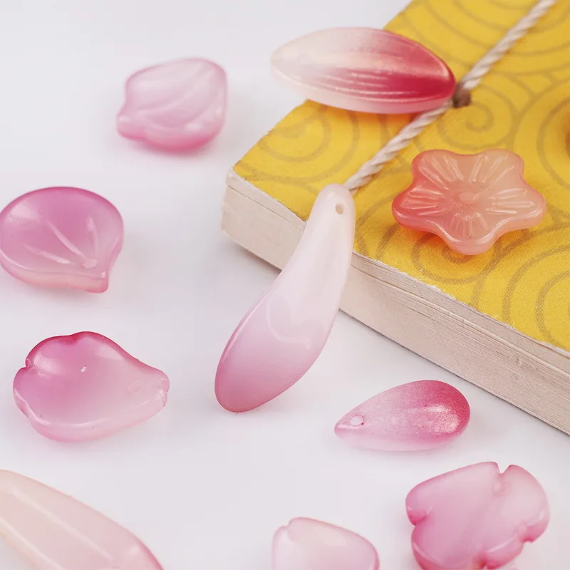 10 шт. кабошон каплевидный градиентный цвет лэмпворк стекло цветок лепесток