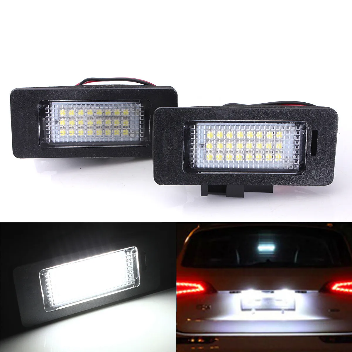 

2pcs Error Free Car LED Number License Plate Lights for Audi A4 B8 A5 Q5 S5 TT S4 A1 A6 S6 A7 S7 VW Golf MK6 Jetta Passat Touran