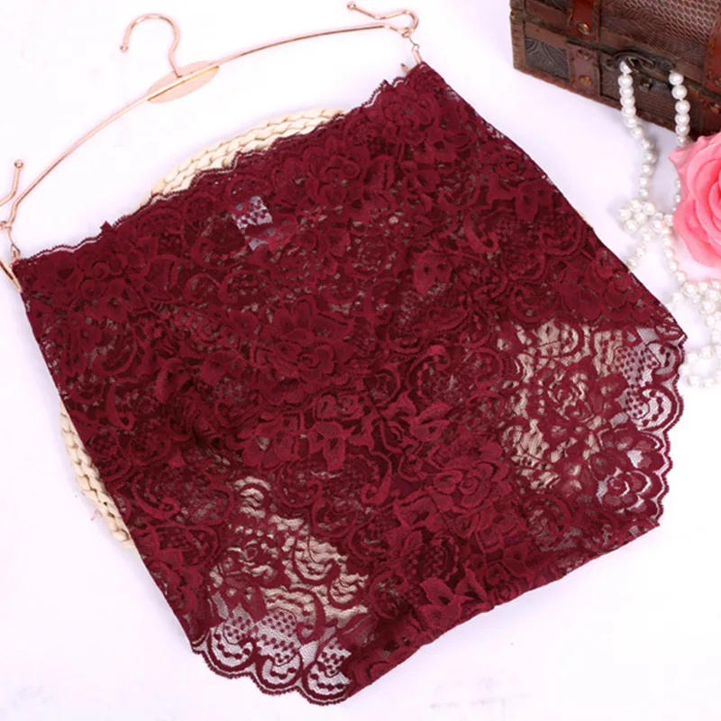 

Plus Size Women Soft Seamless Lace Safety Short Pants Summer Under Skirt Shorts Hollow-out Breathable Short Tights New