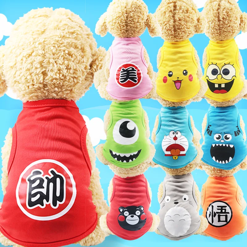

Cartoon Dog Clothes For Medium Dogs Products Funny Clothing For Cats Puppy Summer Clothes For Small Dogs Vest Suppies For Pets
