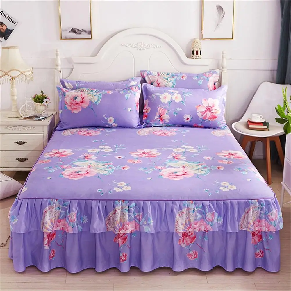 3 шт. постельные накладки с цветочным рисунком простыня покрывало изящное