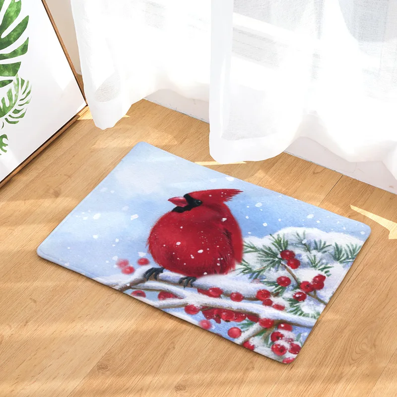 Zeegle на зиму с принтом в виде птицы коридор фланелевые коврики Спальня ковер