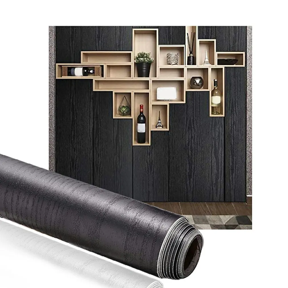 

Self-Adhesive Removable Wood Peel And Stick Wallpaper Wood Plank Film Vintage Wall Covering For Furniture