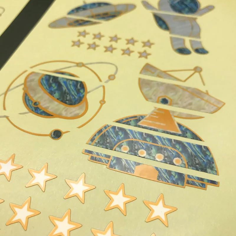 Сделай сам космос астронавт гитары гриф гавайской инкрустация Стикеры наклейки