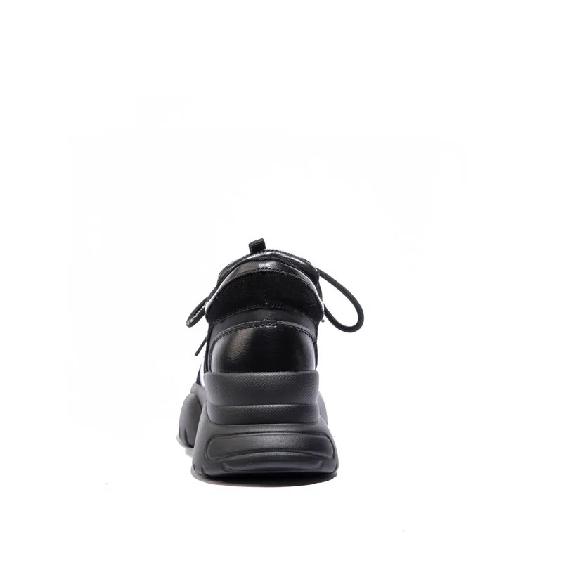 FEDONAS Newest Women Sneakers Flats Platforms Casual Shoes Woman Genuine Leather+ Stretch Fabric Autumn Sport Shoes Sneakers