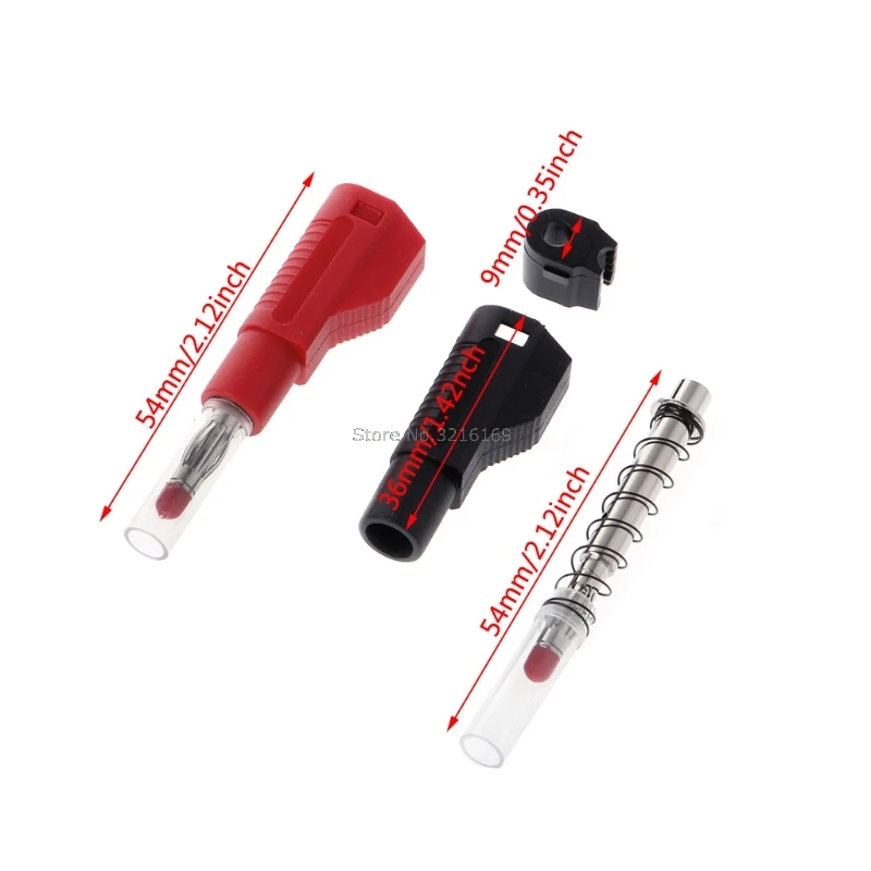 For 10Pcs/Bag 4mm Male Retractable Sheath Stackable Banana Plug Wire Solder Connector Promotion | Строительство и ремонт