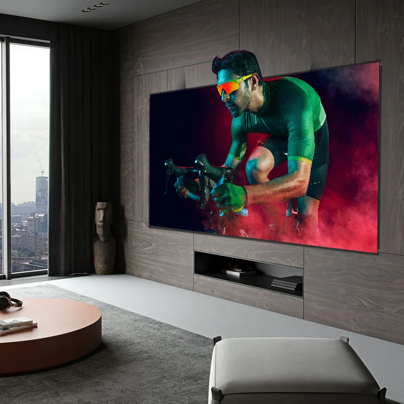 Best Metallic Flexible Projector Screen 100 Inch 1cm Ultra Border Aluminum Alloy Frame for 3D Movie | Электроника