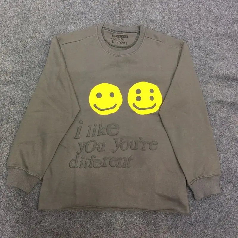 Толстовка CPFM.XYZ W.W.C.D. свитшот с надписью smile face для женщин и мужчин Повседневная