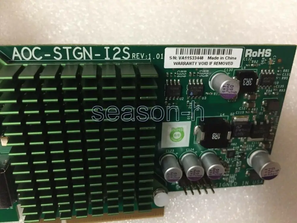 SuperMicro AOC-STGN-I2S двойной порт 10GB Ethernet H/PROFILE Rev 1 01 сетевая карта | Компьютеры и офис