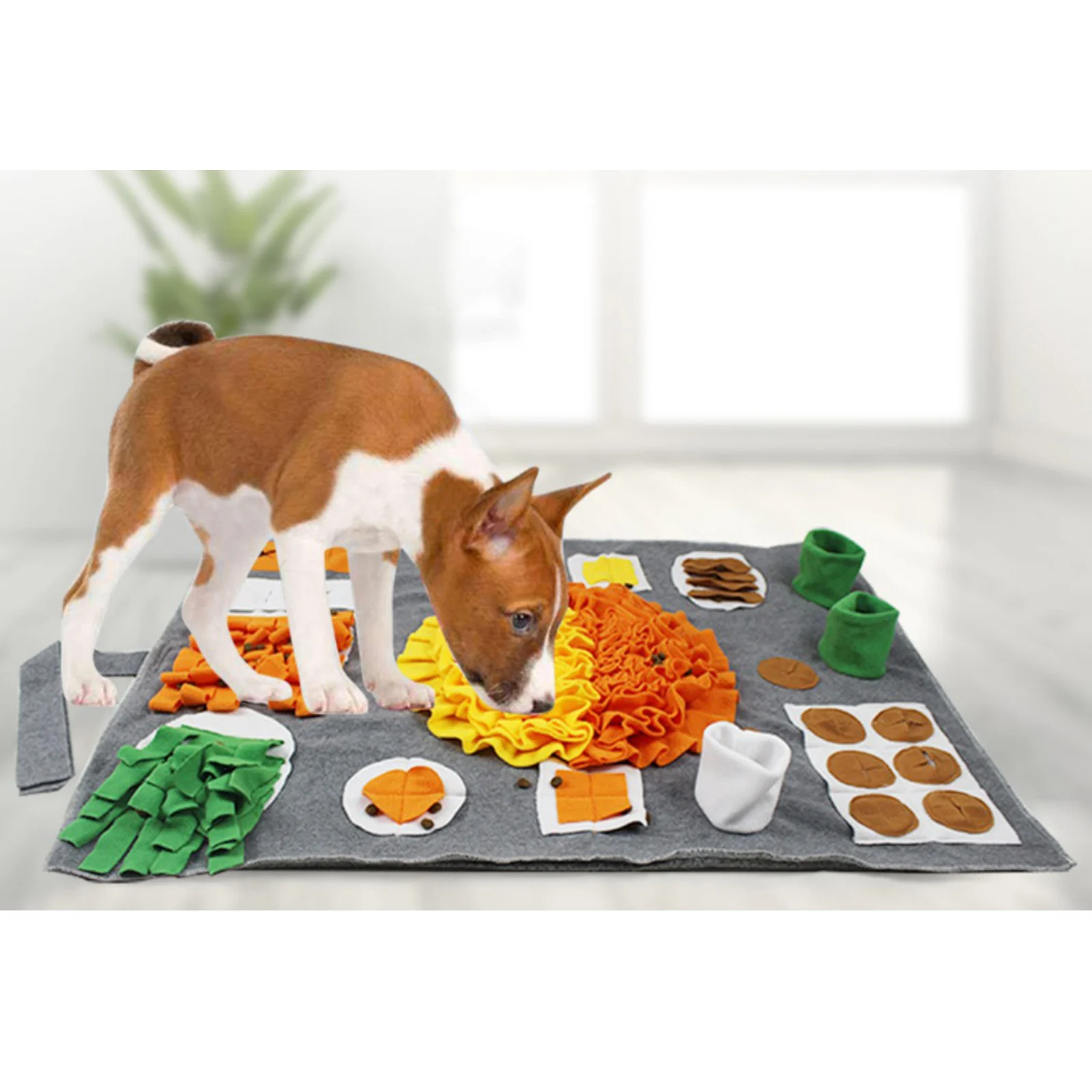

Pet Dog Snuffle Mat Pet Sniffing Training Blanket Fleece Pads Dog Mat Relieve Stress Puzzle Toy