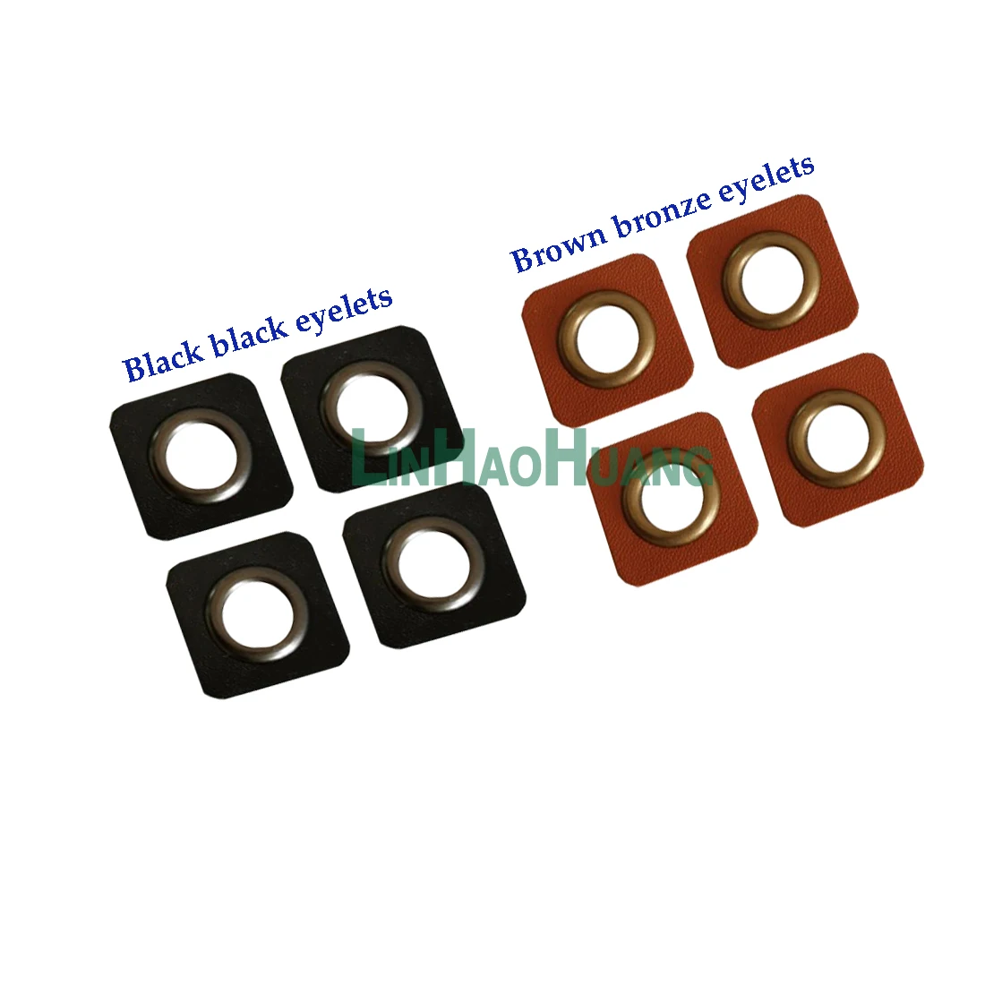 30 шт./лот 25 мм квадратные черные/коричневые Значки из искусственной кожи нашивки +