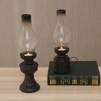 retro kerosene lamp candlestick resin ornament vintage candle holders decorative candle lanterns 9 84inch12 2inch height