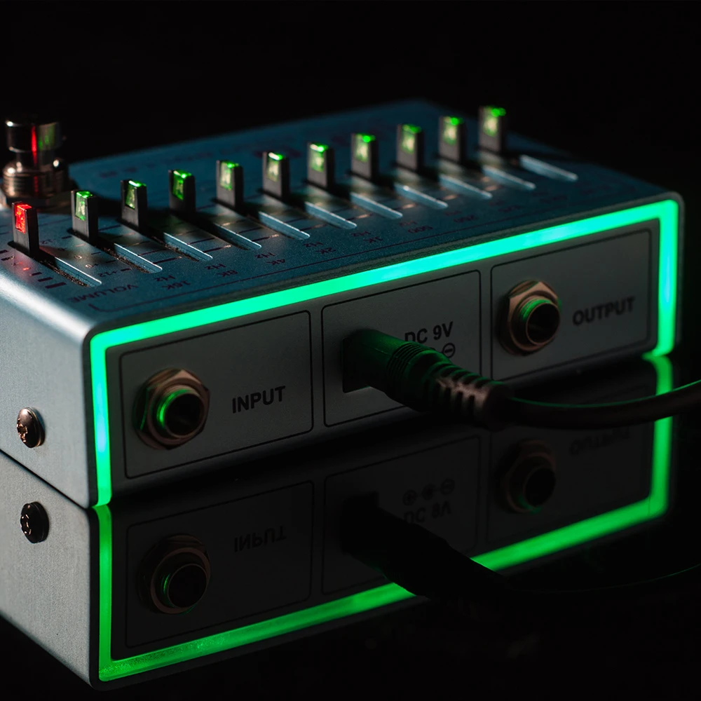 joyo r 12 band controller equalizer 10 band eq pedal für elektrische gitarre und bass gitarre effekt pedal 3125hz to16khz wahre bypas free globa