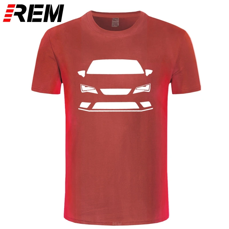 Рем Новая летняя мужская футболка Camiseta Blanca Seat Leon Fr cupra горячая распродажа |