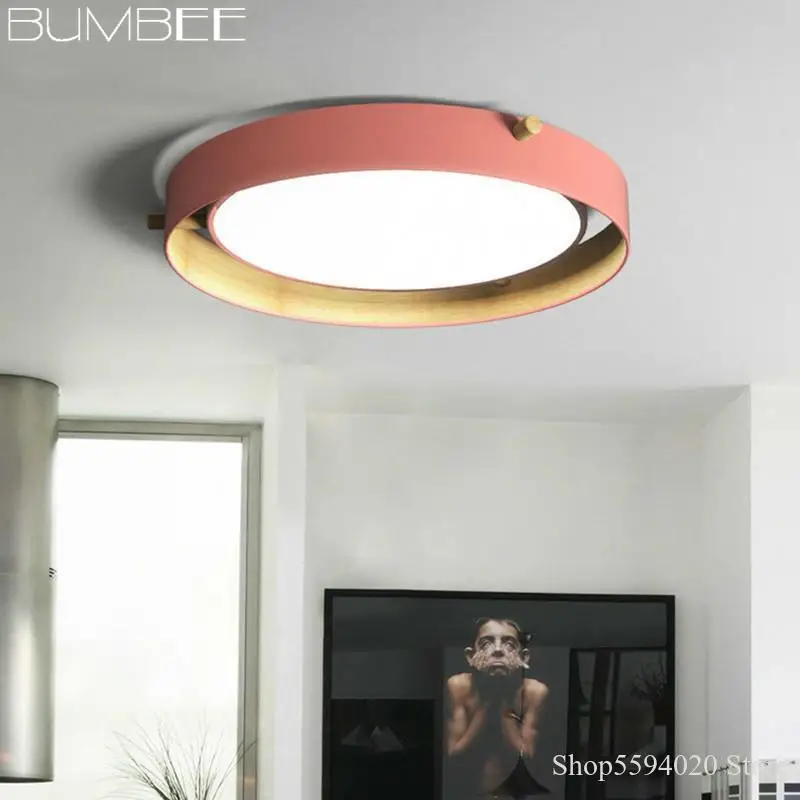 Скандинавский дизайнерский круговой потолочный светильник для гостиной простая