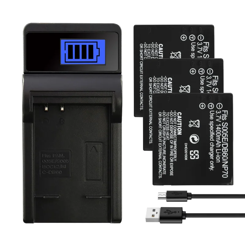 CGA S005 S005E/DB60/NP70 батарея для Panasonic Lumix DMC FX180 LX1 LX2 LX3 FX01 FX07 FX3 FX100 1400mAh камеры