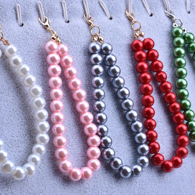 

Fashion DIY Pearl Keychain Women Trinket For Women's Gift Handbags Peal Beads Keyring Key Ring For Jewelry Making Accessories