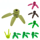 Детали для сборки растений, трава кустарник, листья бамбука